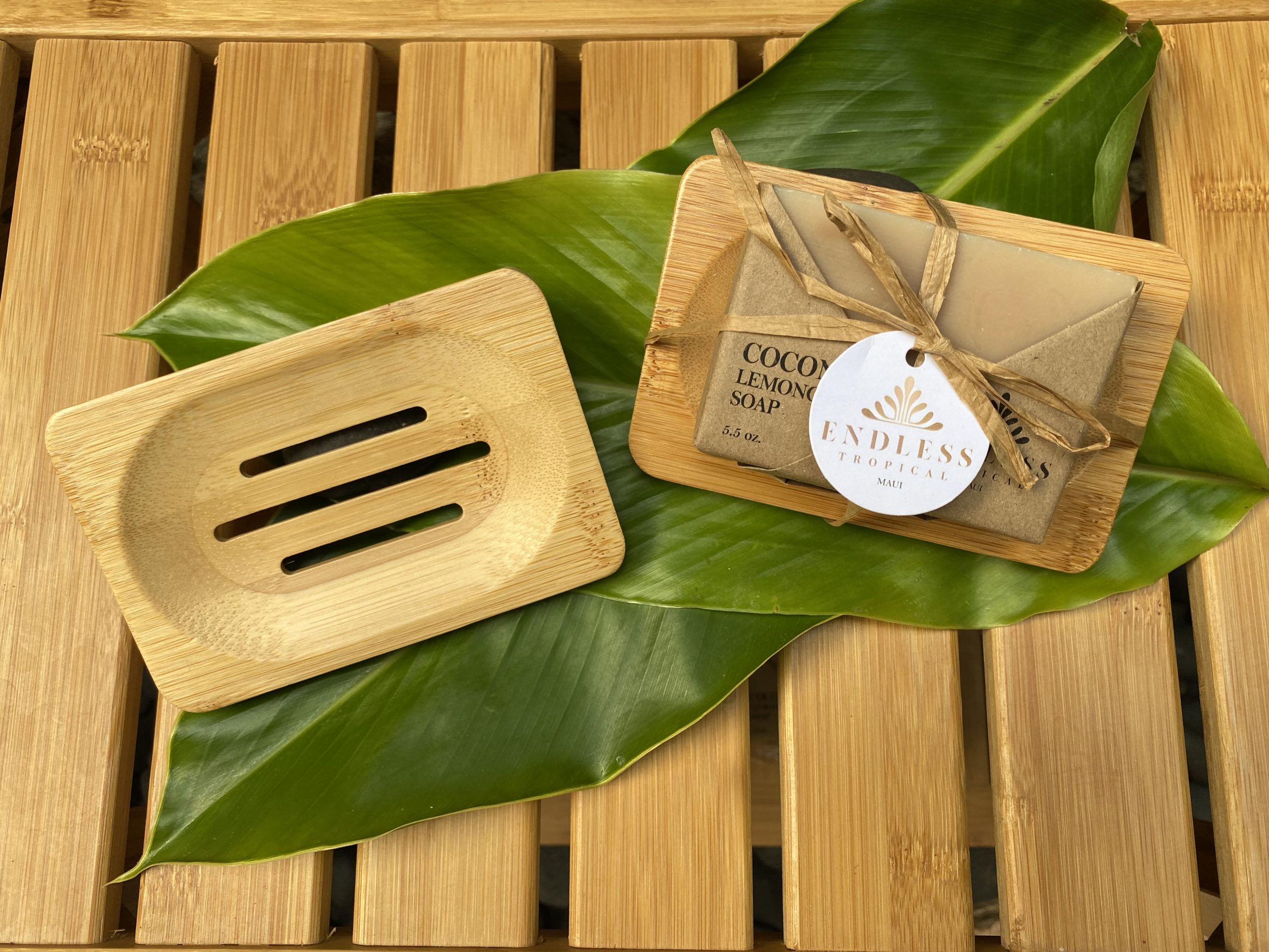 Bamboo Soap Dish Endless Tropical